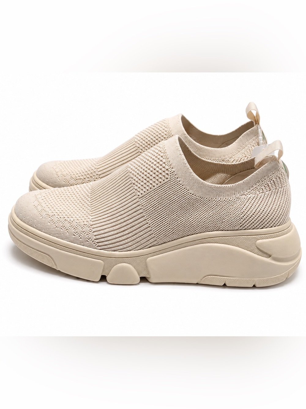 Mix No. 6 Women’s Knit Slip-On Sneakers in Beige